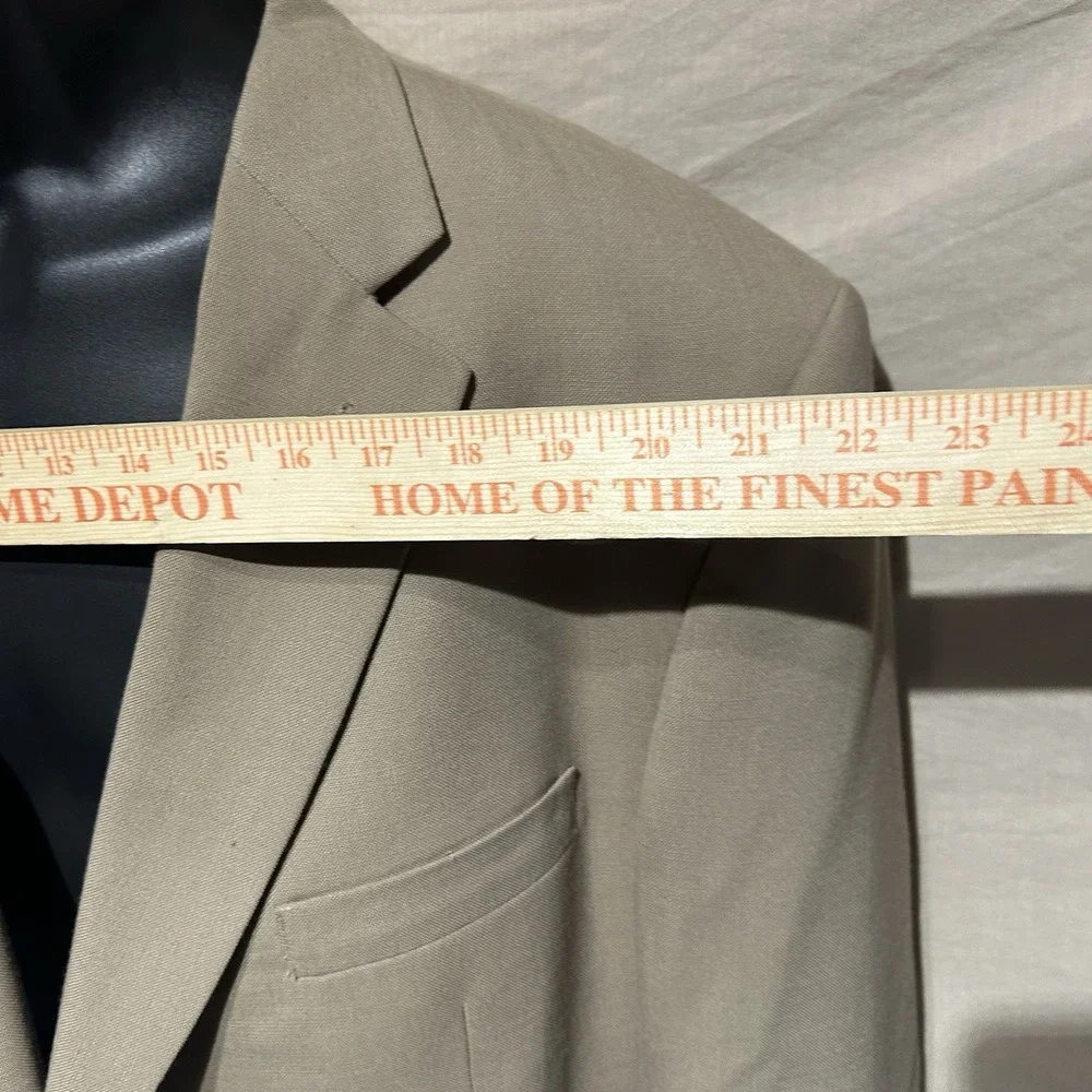 Nicklaus Golf Sport Coat Blazer 48R Tan Beige Stretch Wool Blend 2 Button